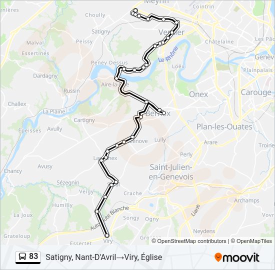 83 Bus Line Map