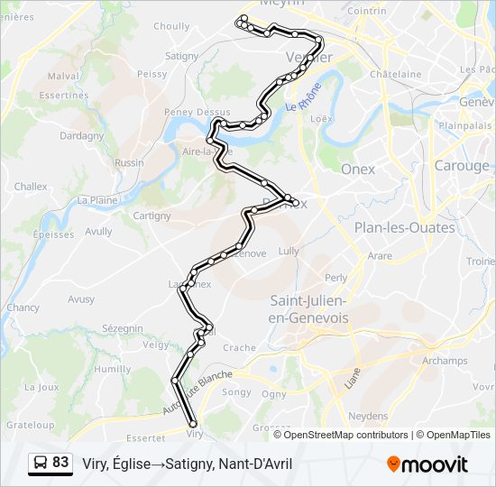 83 Bus Line Map