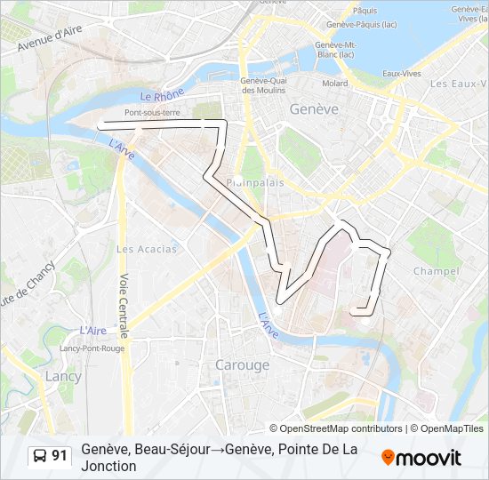 91 Bus Line Map
