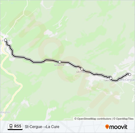 R55 Train Line Map