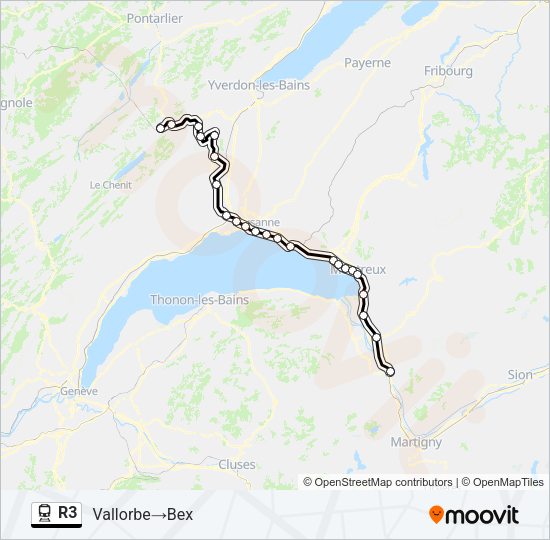 R3 Train Line Map