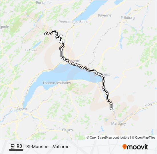 R3 Train Line Map
