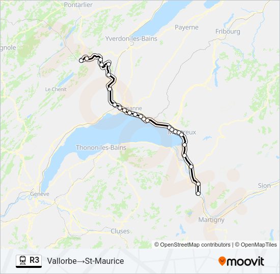 R3 Train Line Map