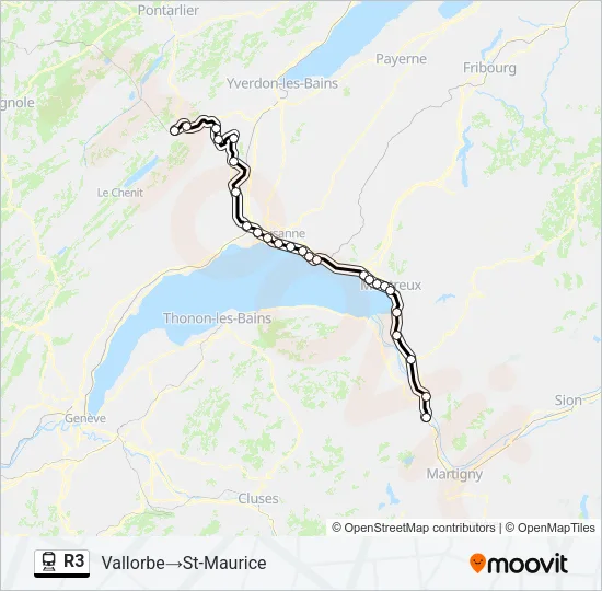 R3 Train Line Map