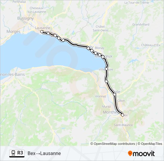 R3 Train Line Map
