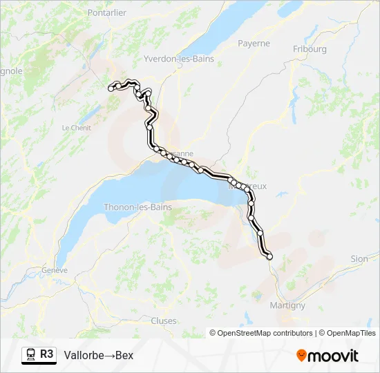 R3 Train Line Map