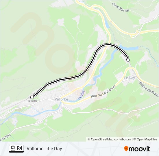 R4 train Line Map