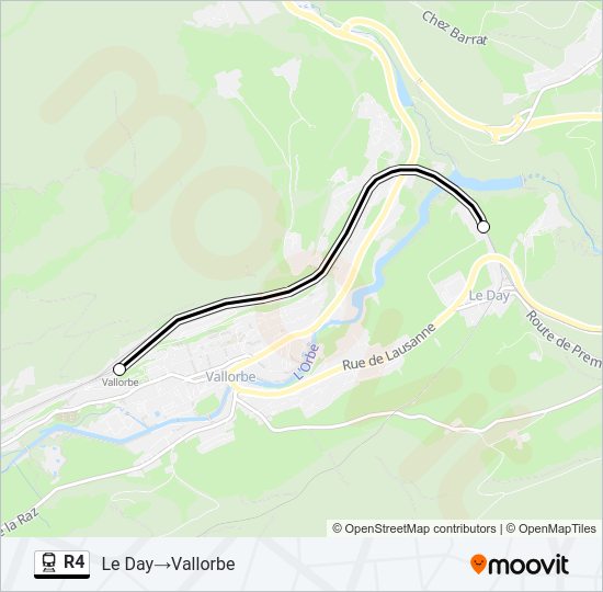 R4 Train Line Map