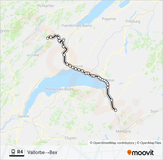 R4 Train Line Map