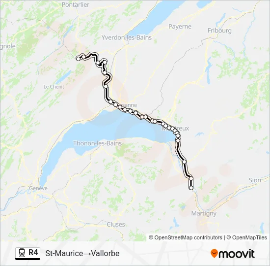 R4 Train Line Map