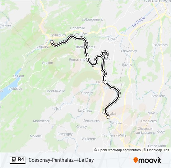 R4 train Line Map