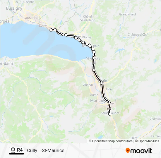 R4 Train Line Map