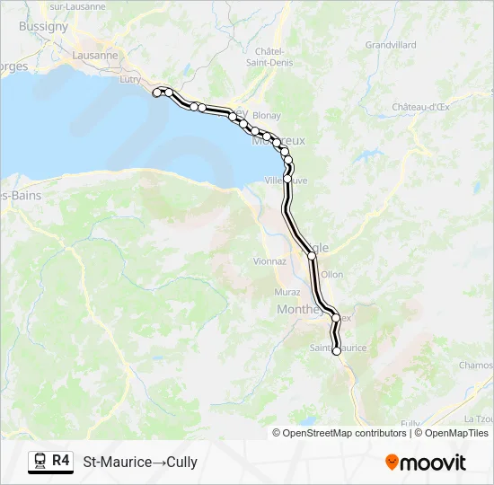 R4 Train Line Map