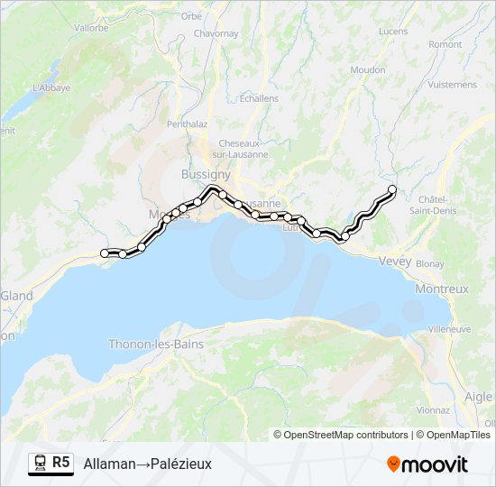 R5 Train Line Map
