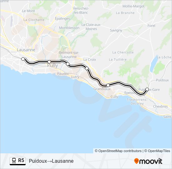 R5 Train Line Map