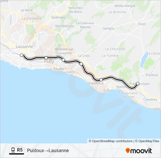 R5 Train Line Map