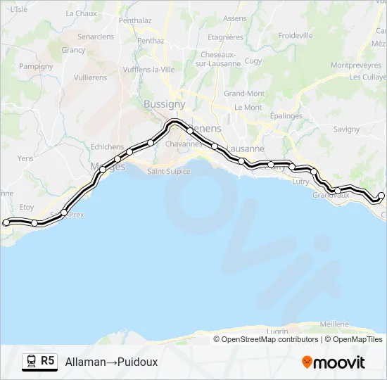 R5 Train Line Map