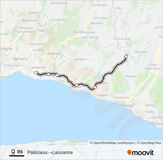 R6 Train Line Map