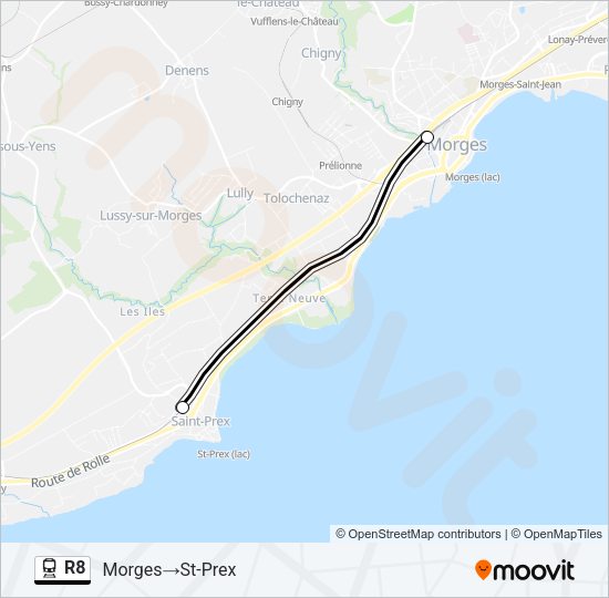 R8 Train Line Map