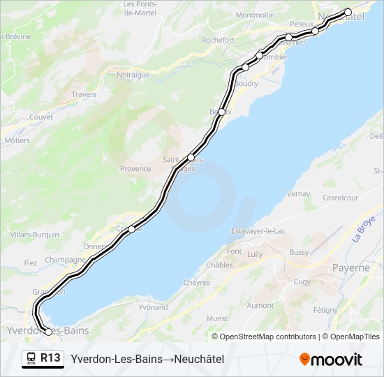 R13 Train Line Map