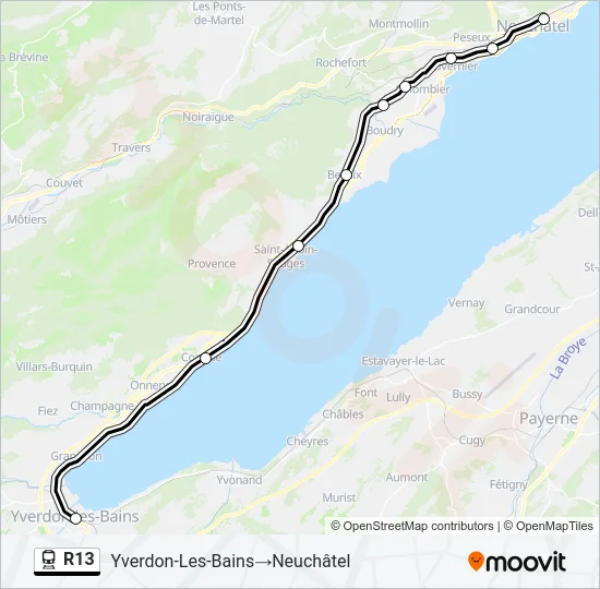 R13 Train Line Map