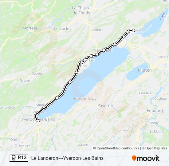 R13 Train Line Map