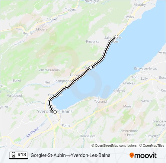 R13 Train Line Map