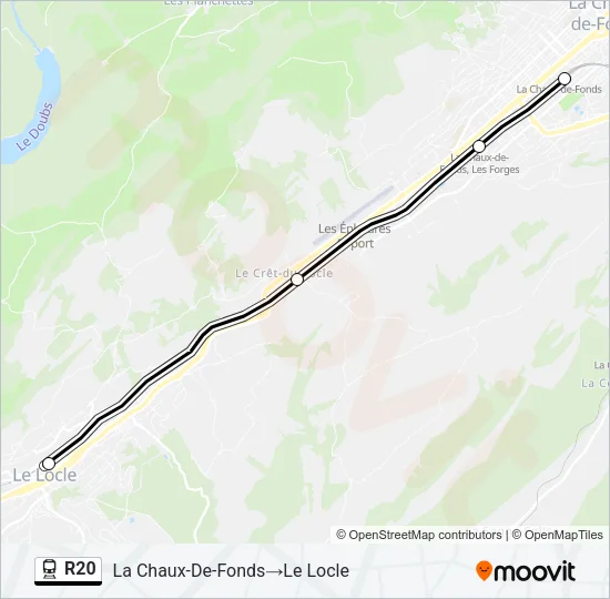 R20 Train Line Map