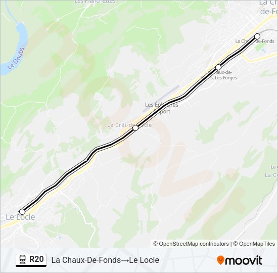 R20 Train Line Map