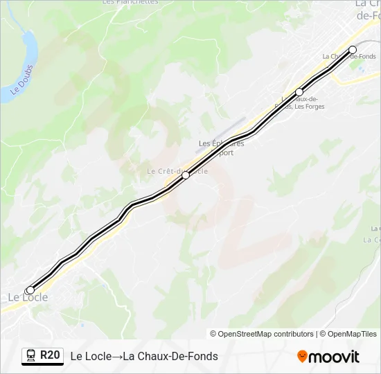 R20 Train Line Map