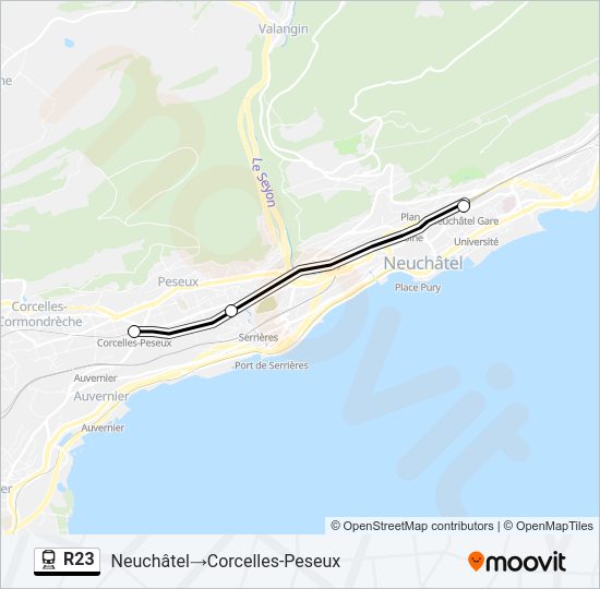 R23 Train Line Map