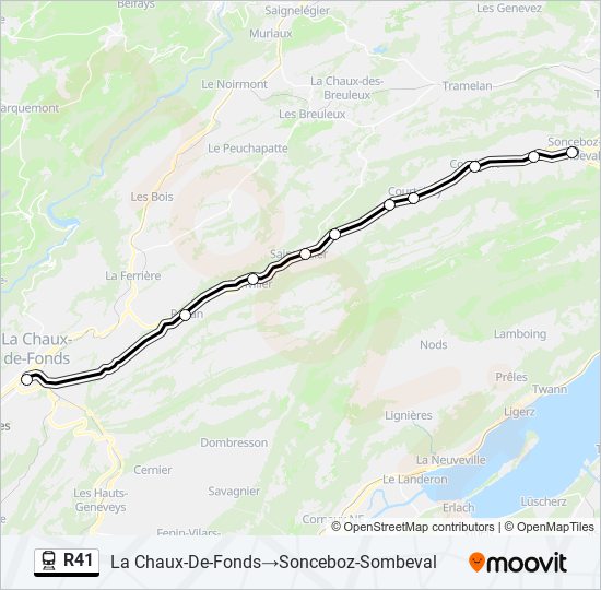 R41 train Line Map