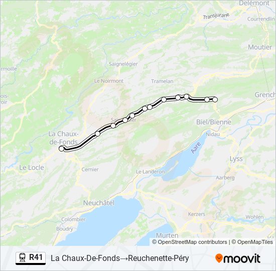 R41 train Line Map