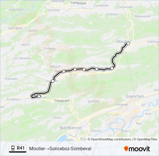 R41 train Line Map