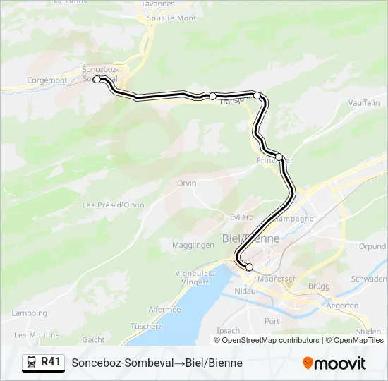R41 Train Line Map