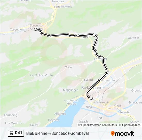 R41 Train Line Map