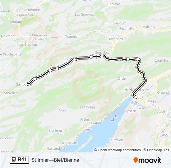 R41 Train Line Map