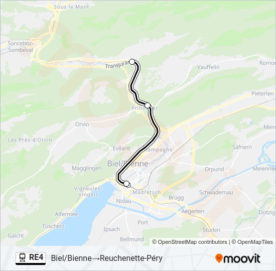 RE4 Train Line Map