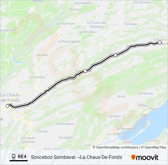 RE4 Train Line Map
