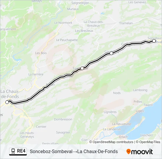 RE4 Train Line Map