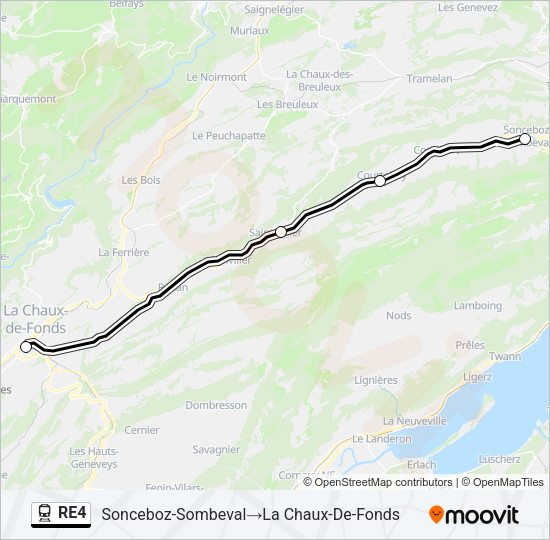 RE4 Train Line Map