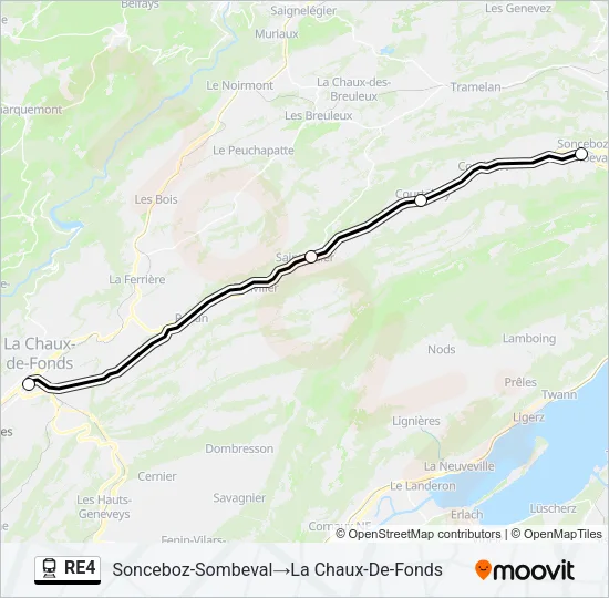 RE4 Train Line Map