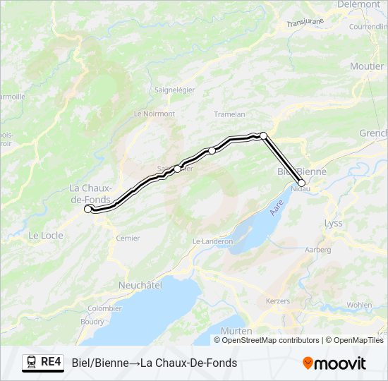 RE4 Train Line Map