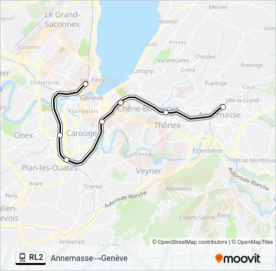 RL2 Train Line Map