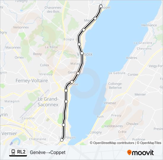 RL2 Train Line Map