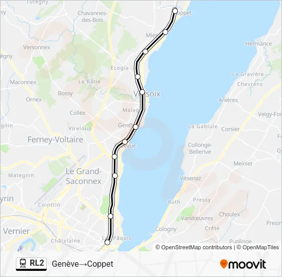 RL2 Train Line Map