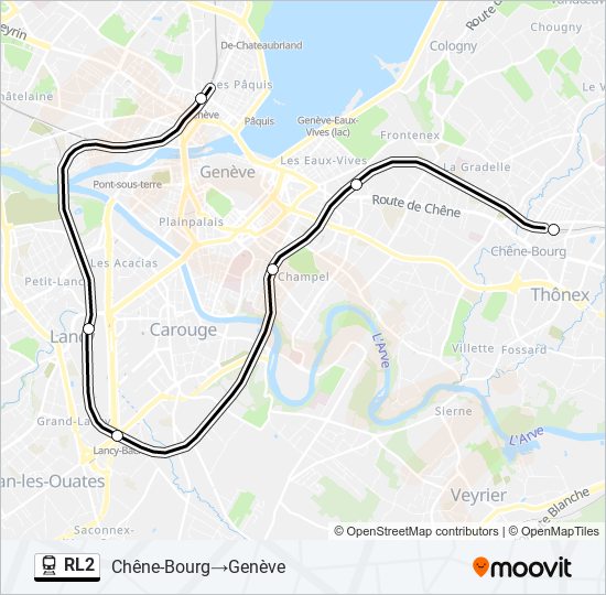 RL2 Train Line Map
