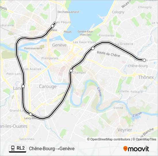 RL2 Train Line Map