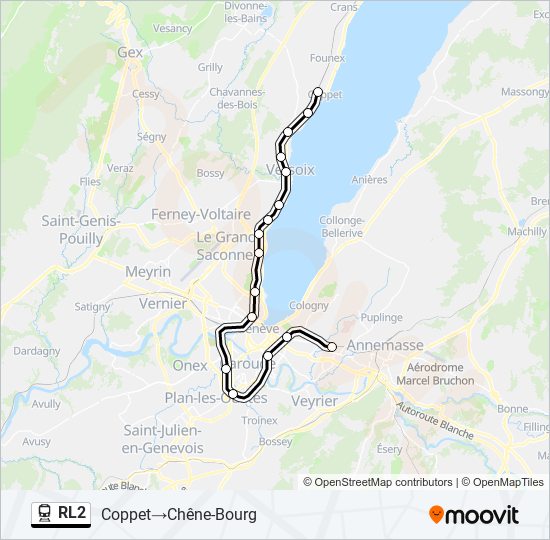 RL2 Train Line Map