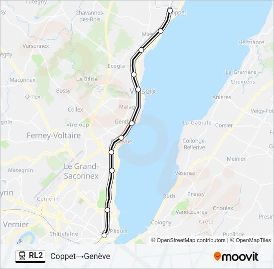 RL2 Train Line Map